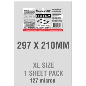 Monocure3D XL PFA (nFEP) Film - 297x210 mm