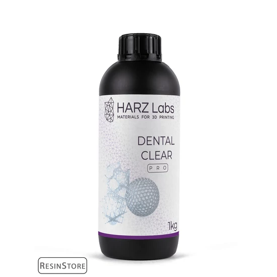 HARZ Labs Dental Clear PRO Resin - Autoklávozható, sínekhez, éjszakai fogvédőkhöz - 1 kg