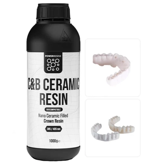 Power Resins Crown & Bridge CERAMIC Resin - Kerámia tartalmú, koronákhoz és hidakhoz - (A1) - 500 g
