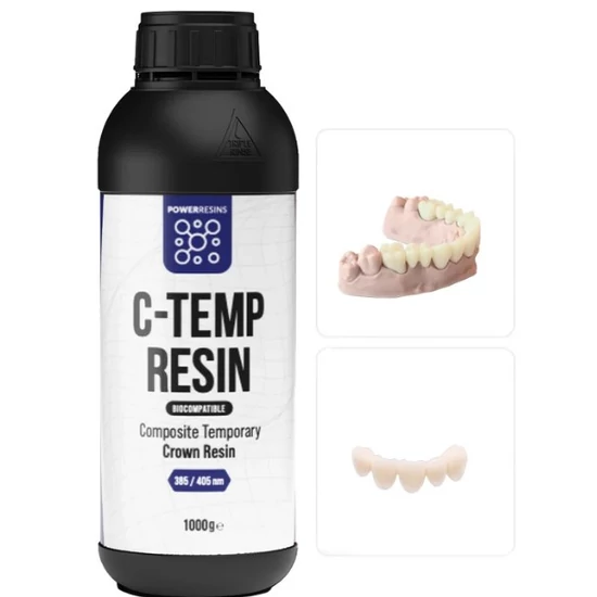 Power Resins C-TEMP Resin - Ideiglenes koronákhoz és hidakhoz - Light (A1-B1) 1 kg
