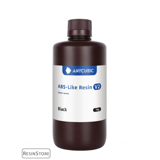 Anycubic ABS-Like Resin V2 - Black [Fekete] - VÍZZEL MOSHATÓ - 1 kg