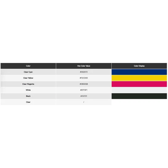 Color mix table