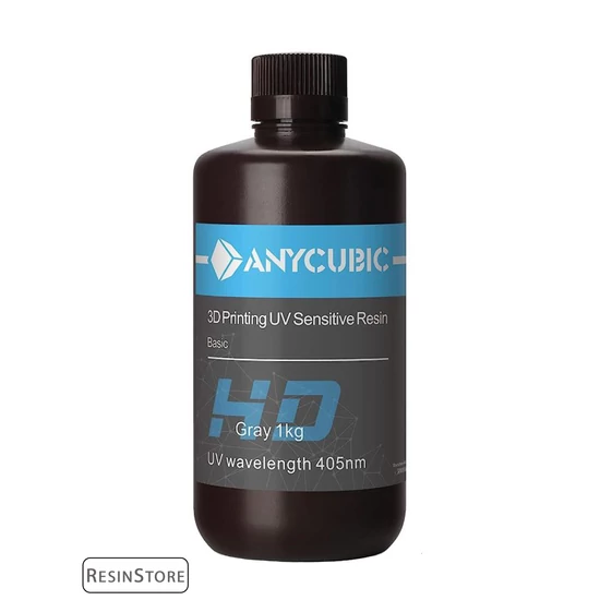 Anycubic HD Basic Resin - Grey [Nagyfelbontás, Szürke] - 1 kg