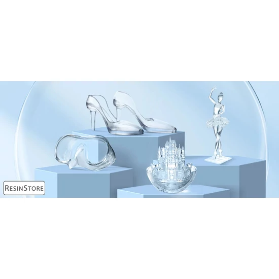 Anycubic High Clear Resin - Clear [NEM SÁRGUL, Átlátszó] - 1 kg
