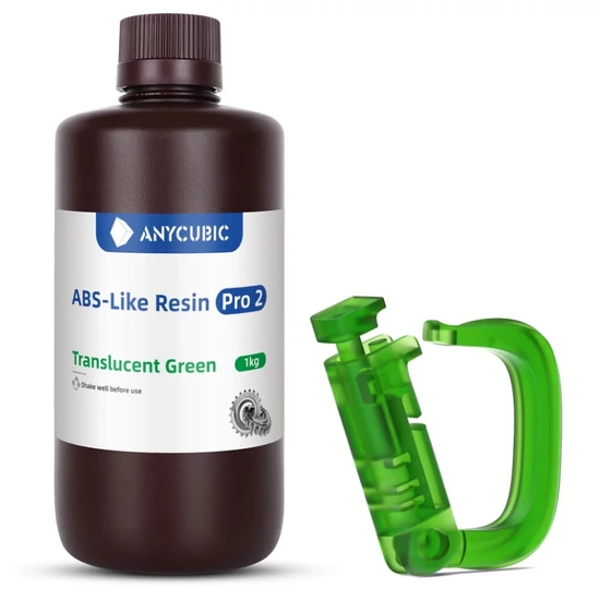 Anycubic ABS-Like Resin PRO 2 - Translucent Green [Áttetsző zöld] - 1 kg