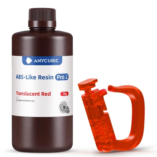 Anycubic ABS-Like Resin PRO 2 - Translucent Red [Áttetsző piros] - 1 kg
