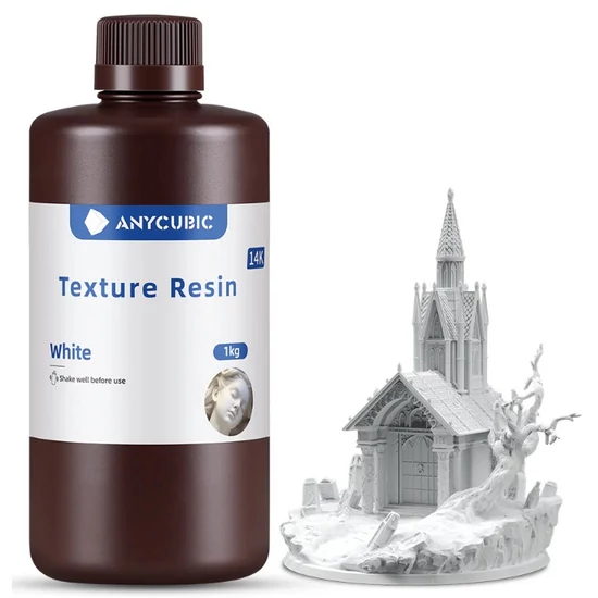 Anycubic Texture Resin - White [Fehér, Nagy felbontás, 14K] - 1 kg